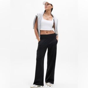 Athleta Venice High rise Black Wide-Leg Pull-On Pants